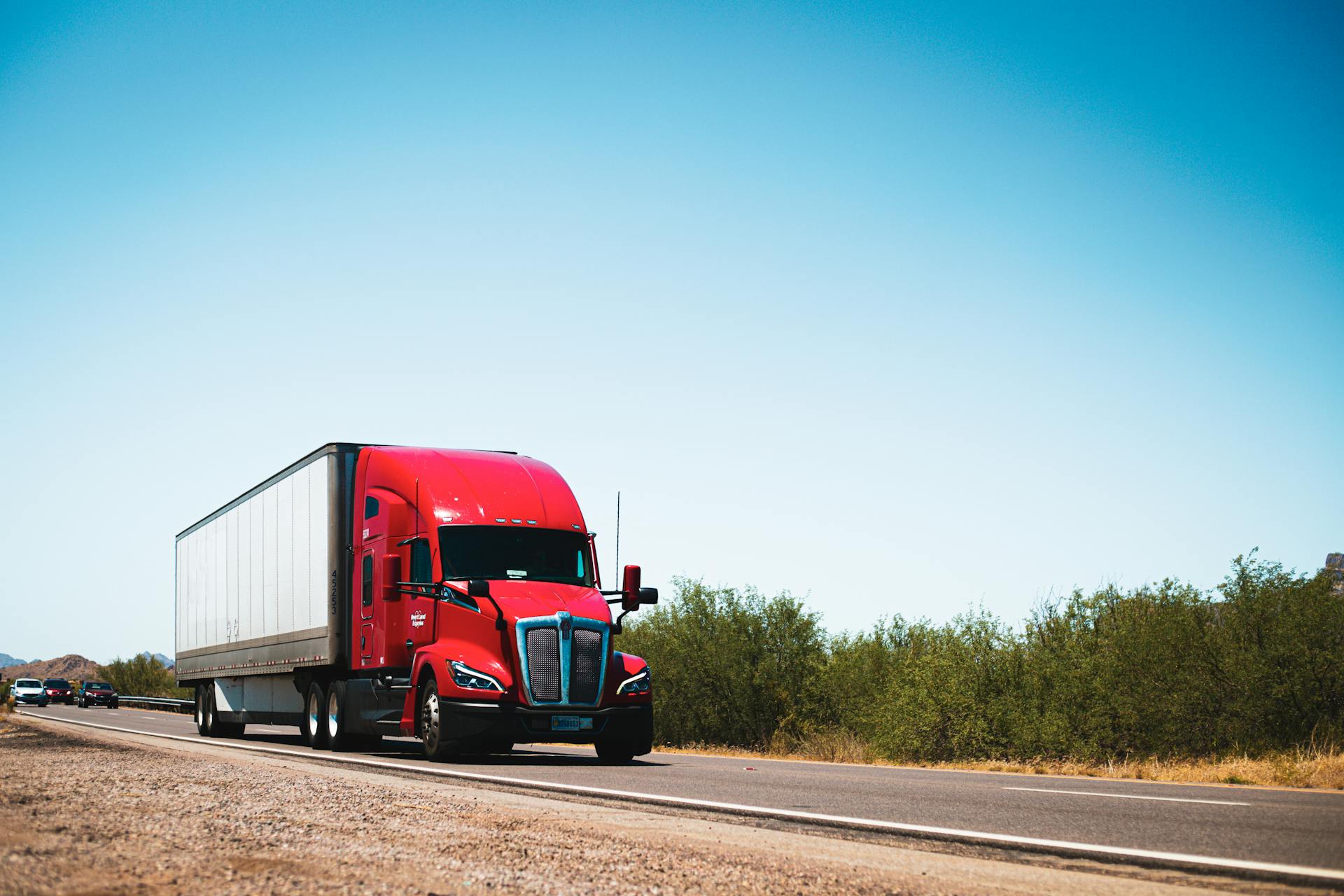 A2C truck on the highway